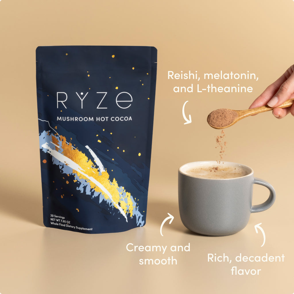 RYZE Nighttime Mushroom Cocoa Starter Bag T7