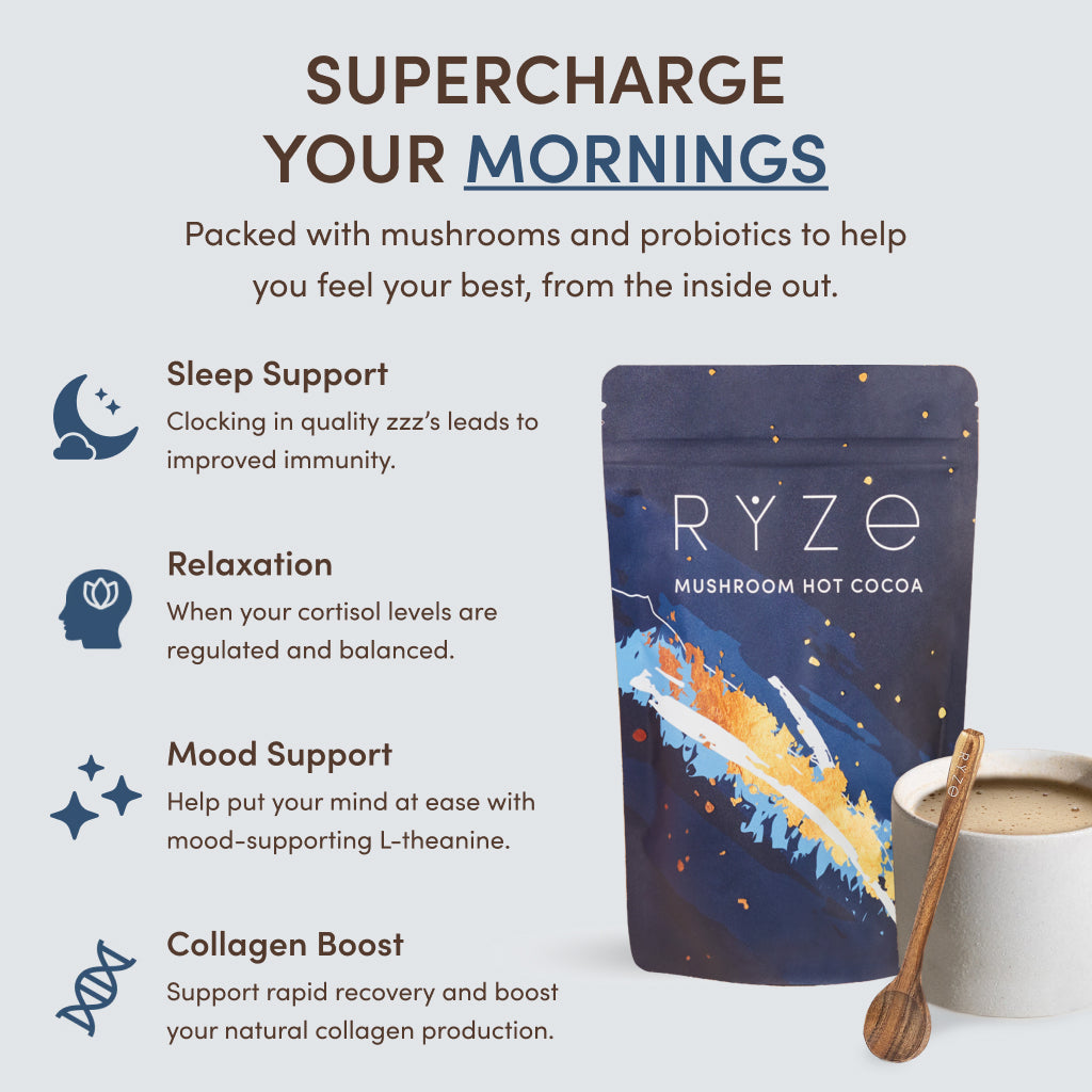 RYZE Nighttime Mushroom Cocoa Starter Bag T7