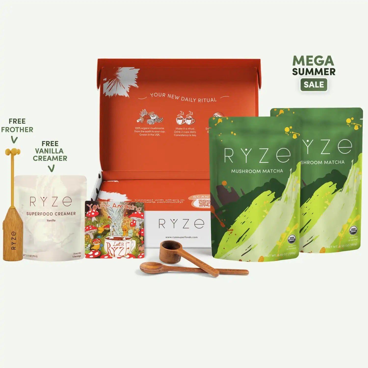 Mushroom Matcha Starter Kit (60 Servings) F1