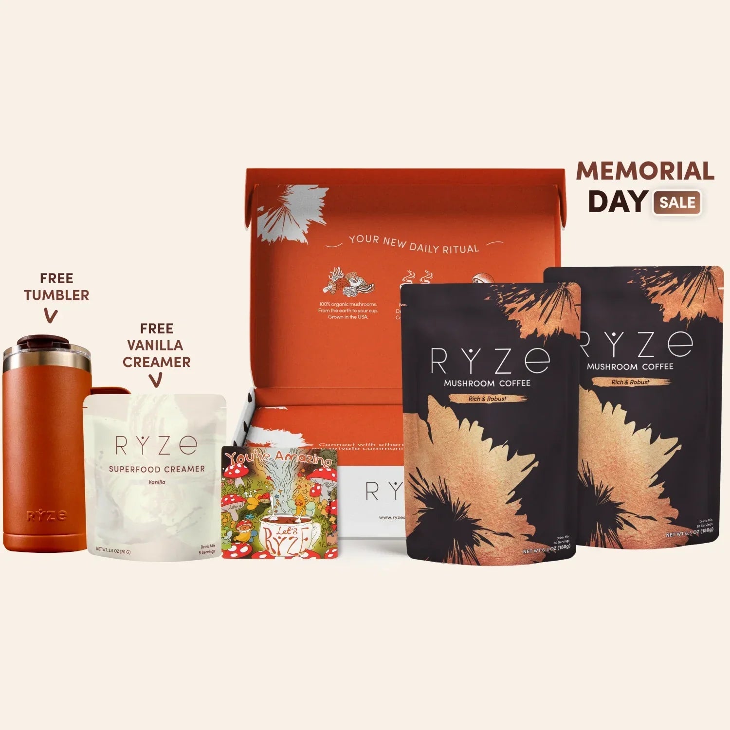 Mushroom Coffee Dark Roast Starter Kit 60 Serving I7
