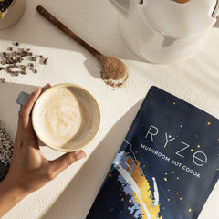 RYZE Mushroom Hot Cocoa — Organic Instant Cocoa with L-Theanine & Melatonin, 20 Servings Z5