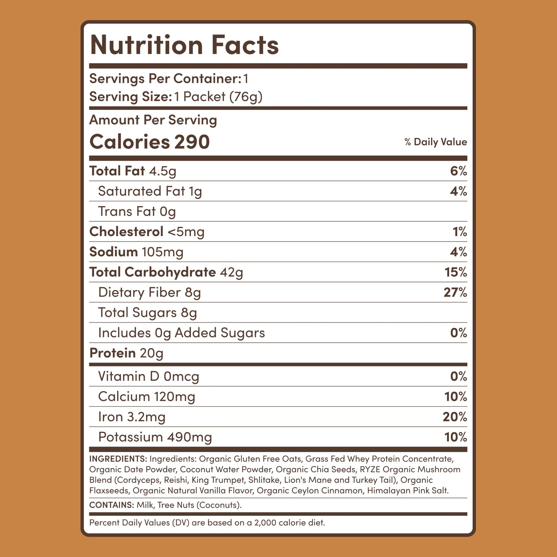 Mushroom Overnight Oats (14 Servings) L5