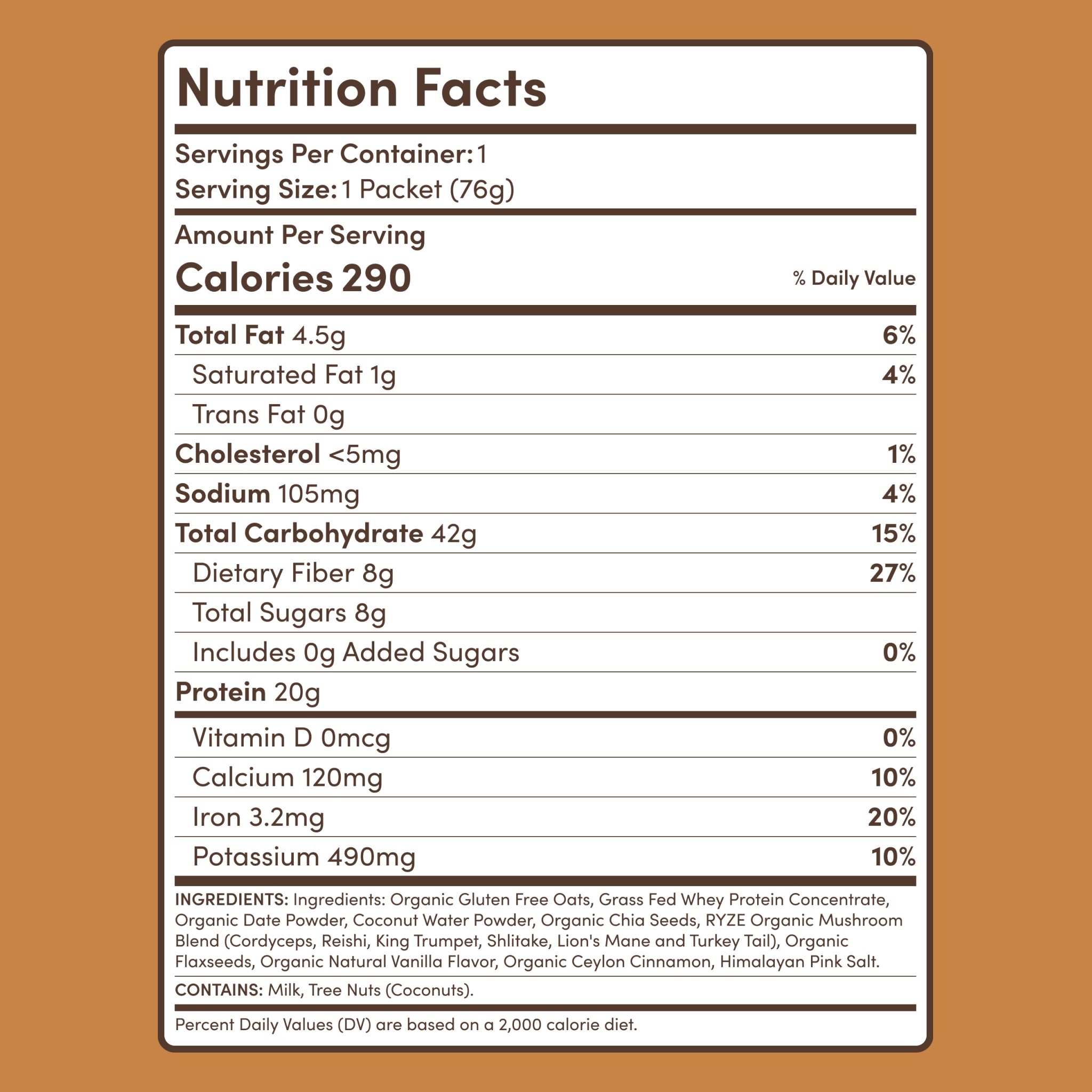Mushroom Overnight Oats (14 Servings) L5