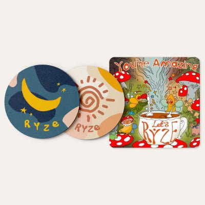 Coasters + Mushroom Magnet K5