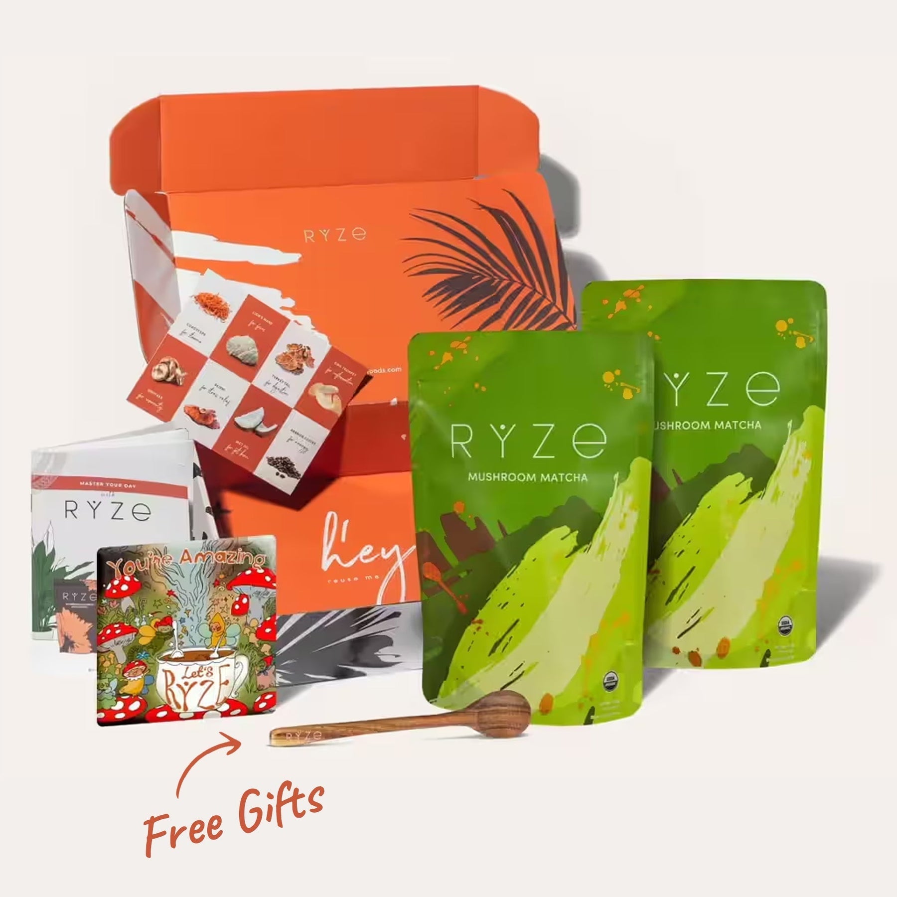 RYZE Organic Mushroom Matcha Starter Kit (60 servings) G0